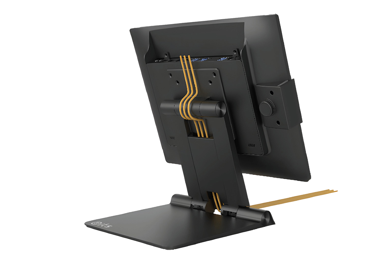 Traseira do ITS M6 Modular com os cabos encaminhados pelo suporte